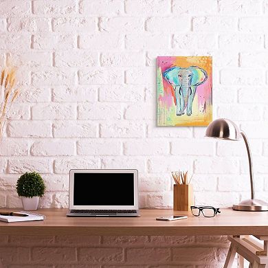 Stupell Home Decor Colorful Elephant Wall Art