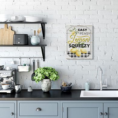 Stupell Home Decor Vintage Rustic Easy Peasy Lemon Squeezy Quote Wall Art