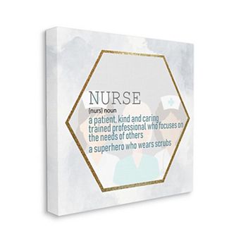 Stupell Home Decor Nurse Professional Definition Health Care Superhero Sentiment Wall Art