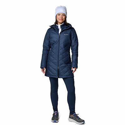 Columbia Hemelse lange jas met capuchon voor dames, Krijt, XS