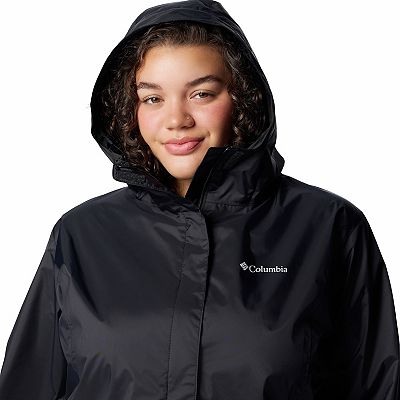 BLKクボタ 2XL ブラック Plus Size Columbia Arcadia™ II Hooded Packable Jacket