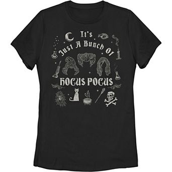 Juniors' Disney's Hocus Pocus "It's Just A Bunch Of Hocus Pocus" Collage Tee