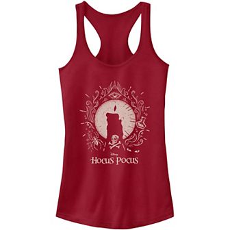 Disney's Hocus Pocus Juniors' Candle Silhouette Logo Tank Top