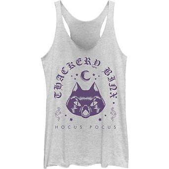 Disney's Hocus Pocus Thackery Binx Purple Hue Stamp Juniors' Tank Top
