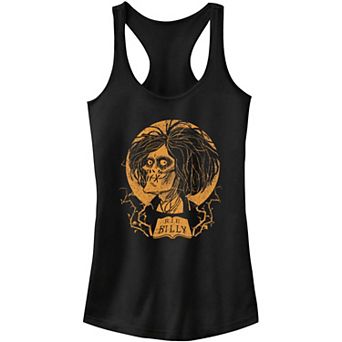 Disney's Hocus Pocus Juniors' R.I.P. Billy Orange Hue Stamp Tank Top