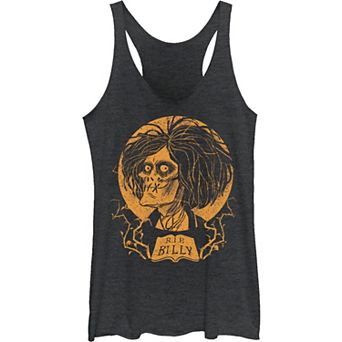 Disney's Hocus Pocus Juniors' R.I.P. Billy Orange Hue Stamp Tank Top