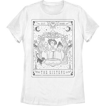 Disney's Hocus Pocus Juniors' The Sisters Tarot Card Line Art Tee