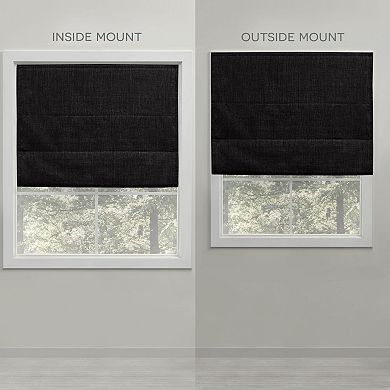 Exclusive Home Curtains 2-pack Acadia Total Blackout Roman Shade
