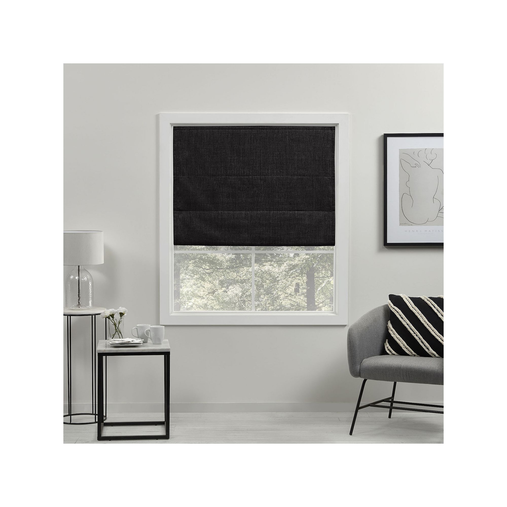 Exclusive Home Curtains Acadia 100% Blackout Roman Shade