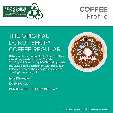 The Original Donut Shop® Regular Coffee, Keurig® K-Cup® Pods, Medium Roast