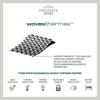 Exclusive Home Curtains 2-pack Leia Room Darkening Blackout Window Curtain Set