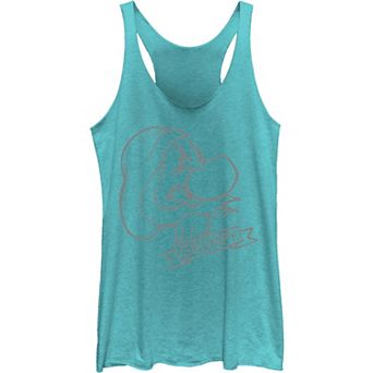 Disney's Snow White Grumpy Line Art Big Face Juniors' Tank Top