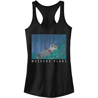 Juniors' Disney's Pocahontas Meeko "Weekend Plans" Tank Top