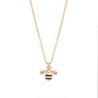 LC Lauren Conrad Gold Tone Bee Charm Pendant Necklace