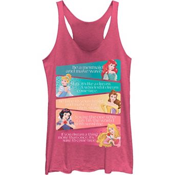 Juniors' Disney's Princess Adjectives Poster Tank Top
