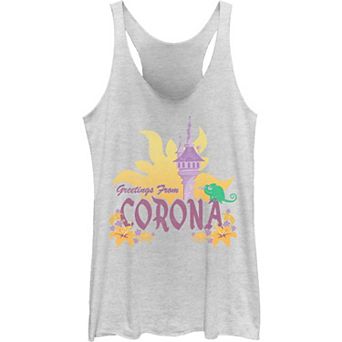 Juniors' Disney's Tangled "Greetings From Corona" Tower Poster Tank Top