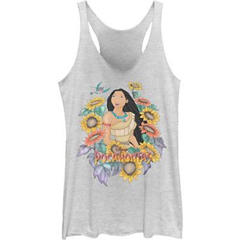Juniors' Disney's Pocahontas Surrounded By Sunflowers Tank Top