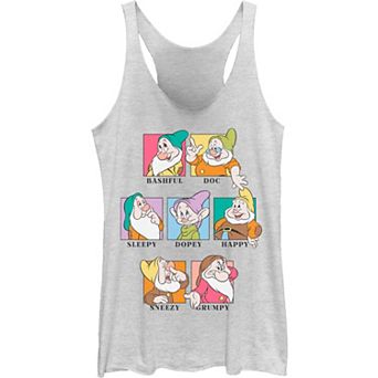 Juniors' Disney's Snow White Seven Dwarfs Portrait Grid Tank Top