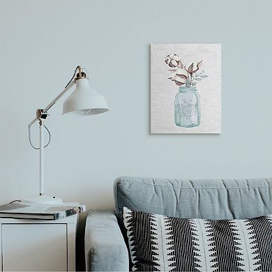 Stupell Home Decor Cotton Flower Canvas Wall Art