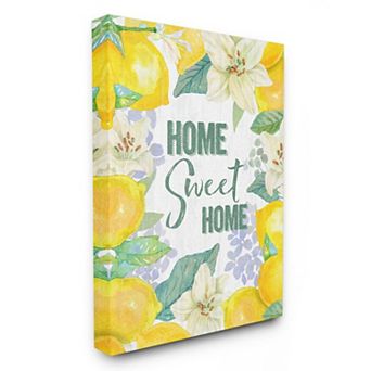 Stupell Home Decor Home Sweet Home Lemon Canvas Wall Art