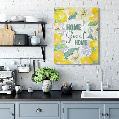 Stupell Home Decor Home Sweet Home Lemon Canvas Wall Art