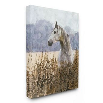 Stupell Home Decor Wild Horse in Tall Grass Canvas Wall Art