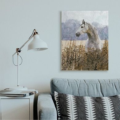 Stupell Home Decor Wild Horse in Tall Grass Canvas Wall Art