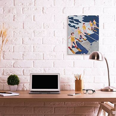 Stupell Home Decor Retro Waterski Women Canvas Wall Art