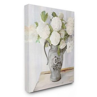 Stupell Home Decor White Hydrangea in French Country Pitcher Canvas Wall Art
