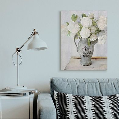 Stupell Home Decor White Hydrangea in French Country Pitcher Canvas Wall Art