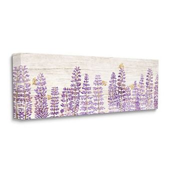Stupell Home Decor Rustic Purple Lilac Florals and Honey Bees Wall Art