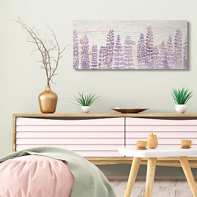 Stupell Home Decor Rustic Purple Lilac Florals and Honey Bees Wall Art