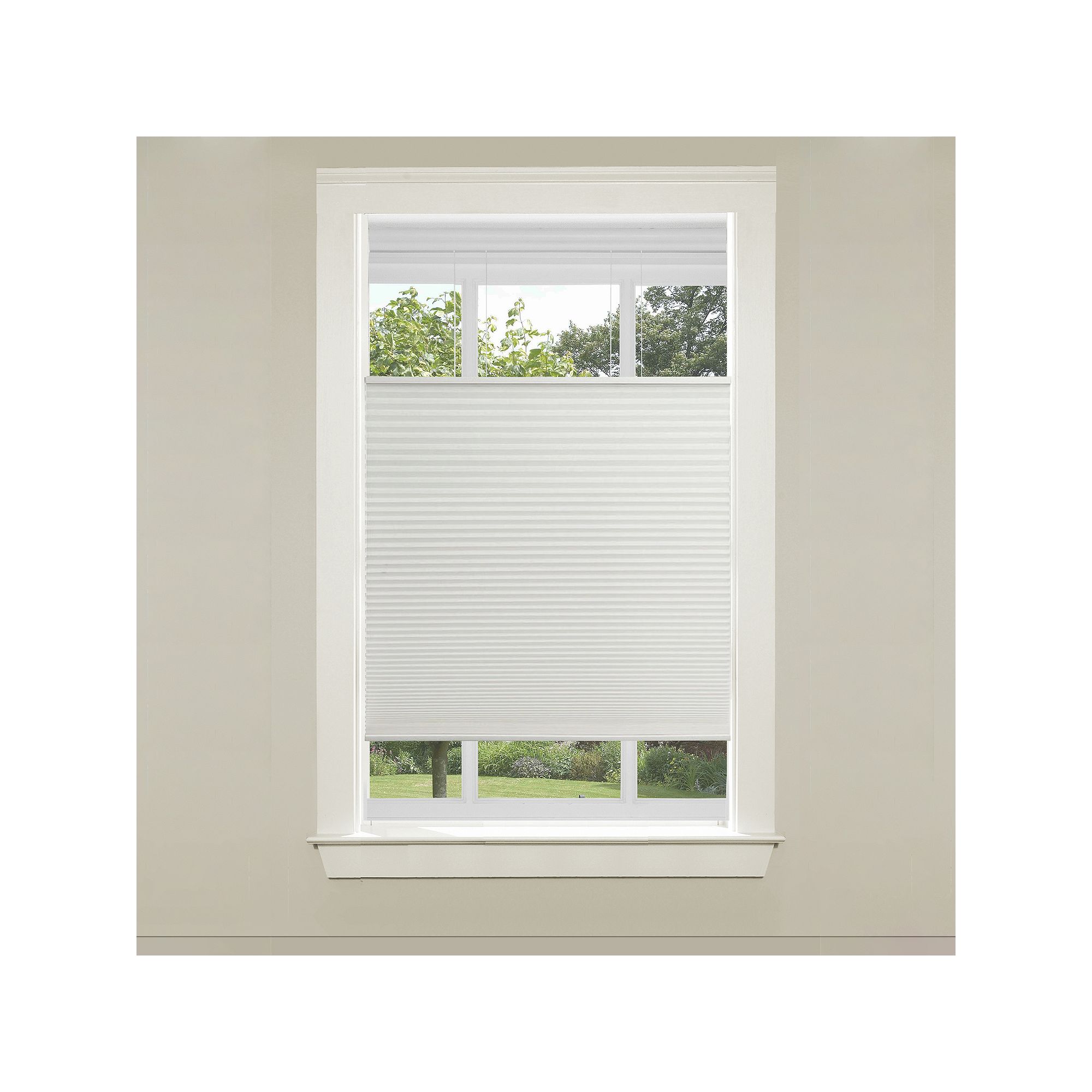 Harper Lane Top Down Bottom Up Cordless Cellular Shade Ivory 36x64, White