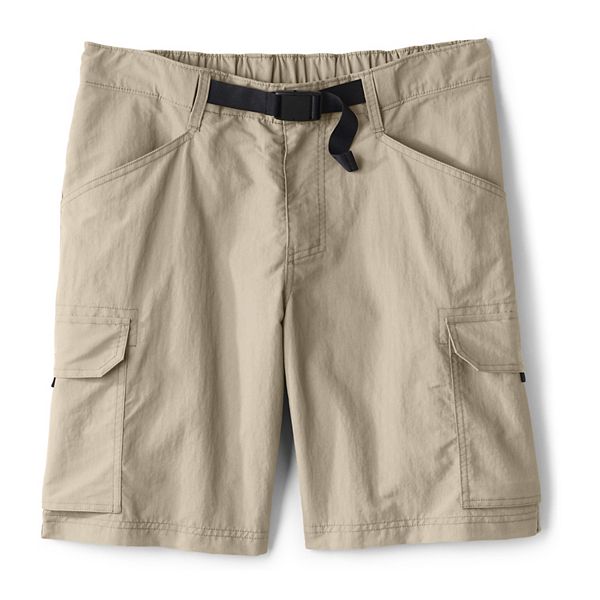 Men's Lands' End Outrigger Quick-Dry 9-inch Belted Cargo Swim Trunks