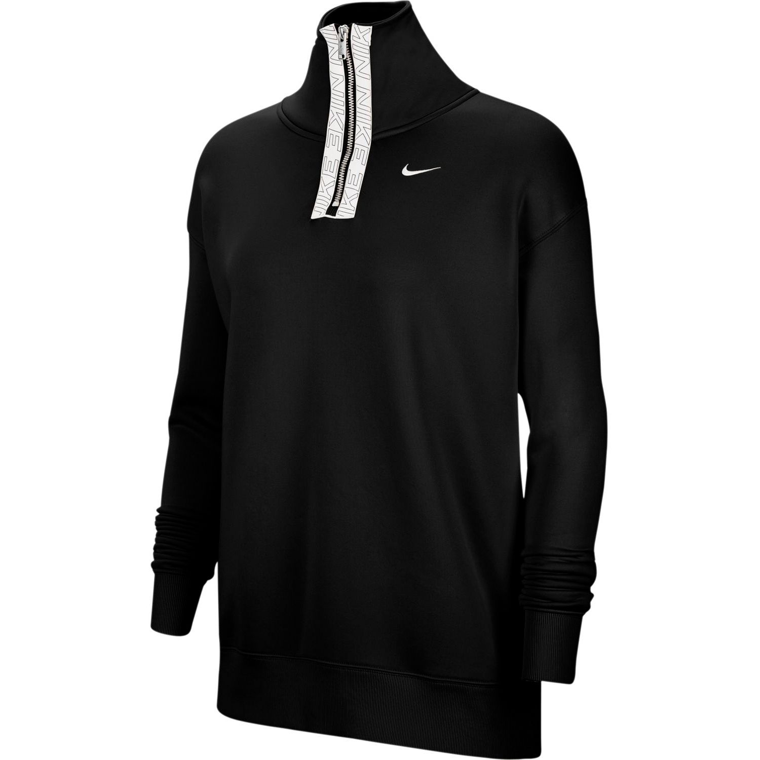 nike half zip black womens