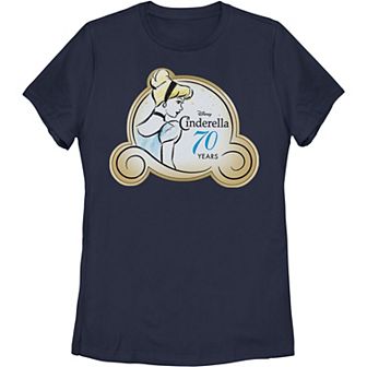 Juniors' Disney's Cinderella 70th Anniversary Logo Tee
