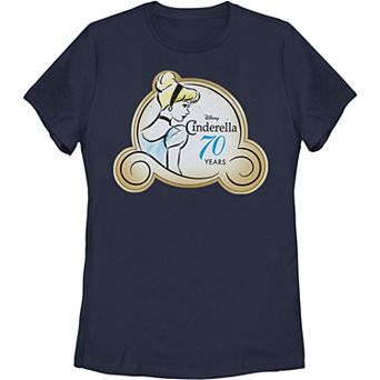 Juniors' Disney's Cinderella 70th Anniversary Logo Tee