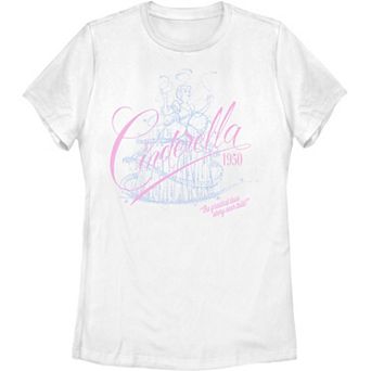 Juniors' Disney's Cinderella 1950 Water Color Portrait Tee