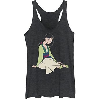 Juniors' Disney's Mulan Sitting On The Ground Portrait Tank Top