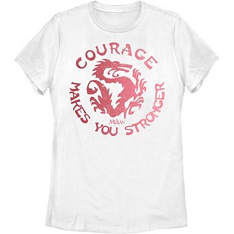 Juniors' Disney's Mulan "Courage Makes You Stronger" Tee