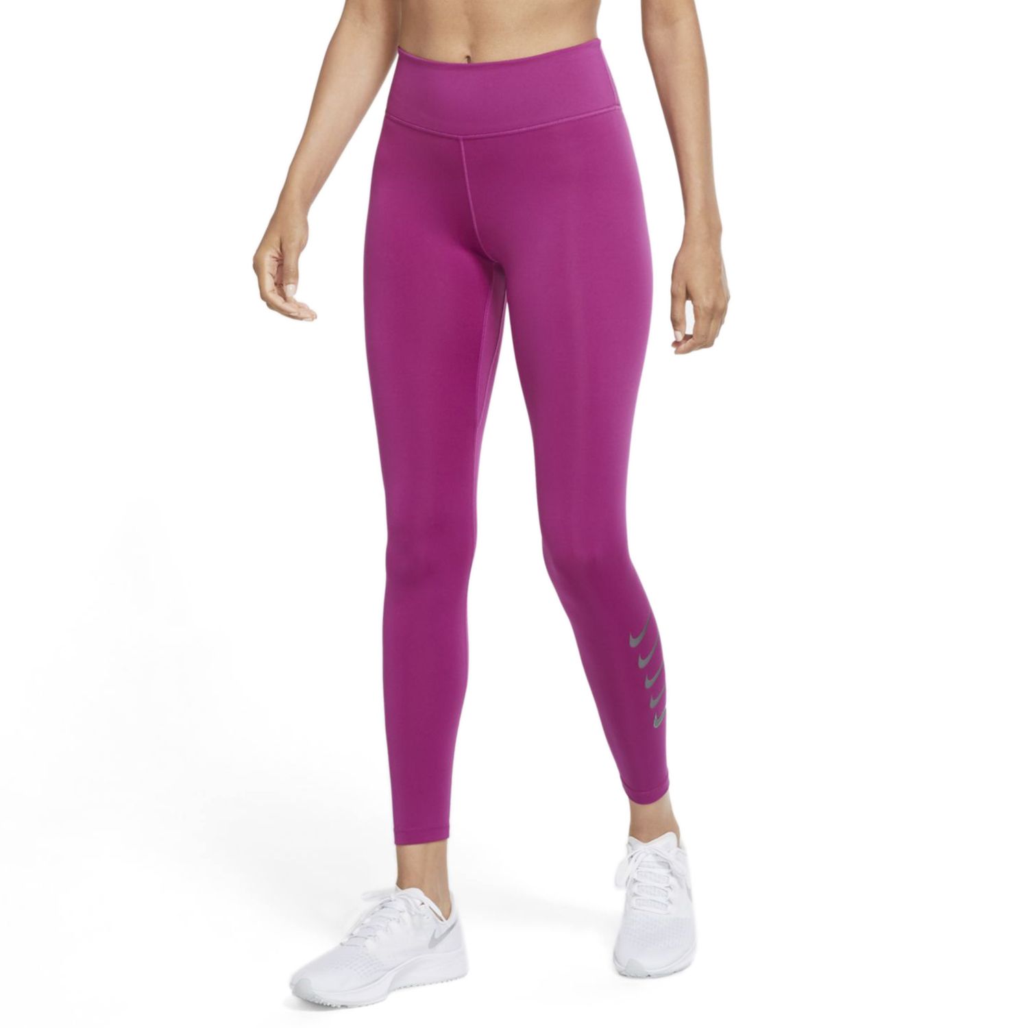 pink nike swoosh leggings