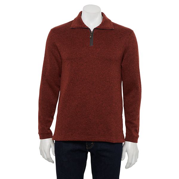 Men's Haggar® Quarter-Zip Fleece Pullover Top