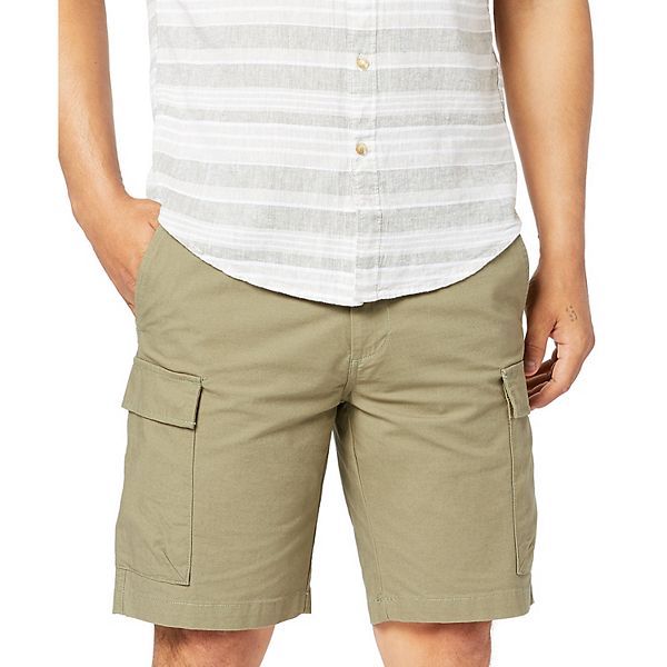Classic Fit Washed Cargo Shorts Dockers Men's Flat Front 