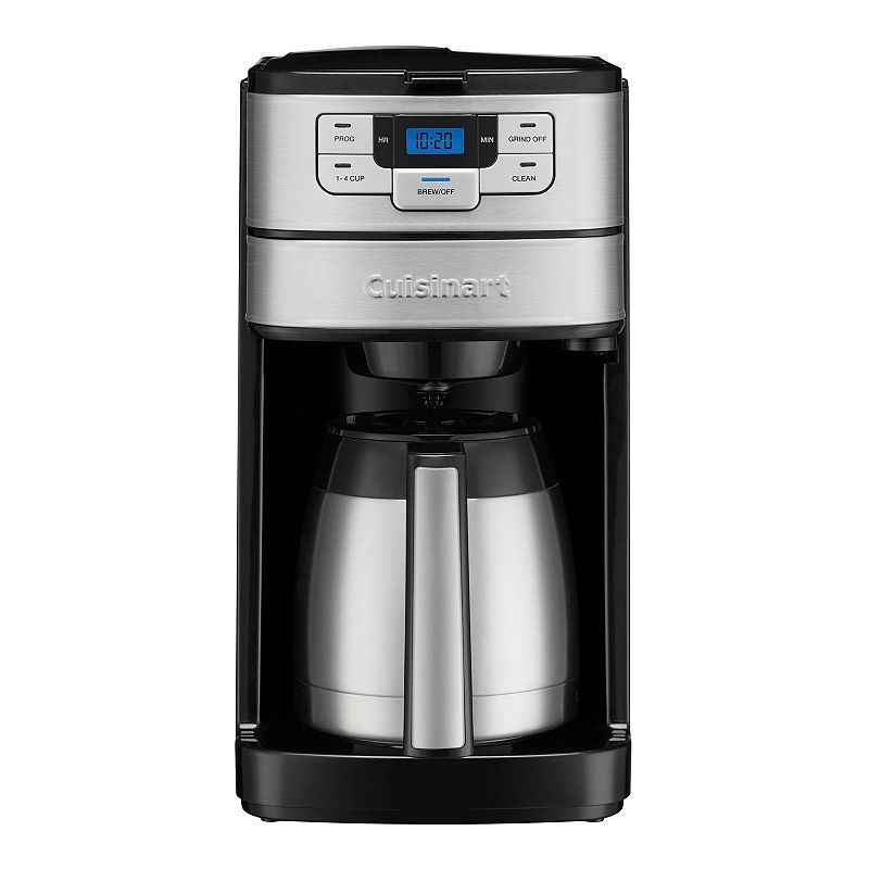 Cuisinart - Automatic Grind & Brew 10-Cup Thermal Coffeemaker - Black/Stainless Steel