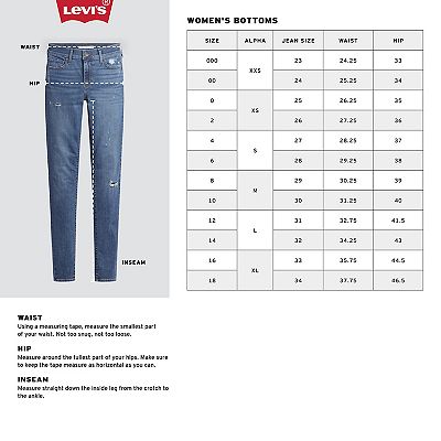Size Chart Womens Bootcut Jeans Size 14 Women's Levi's® 725™ High