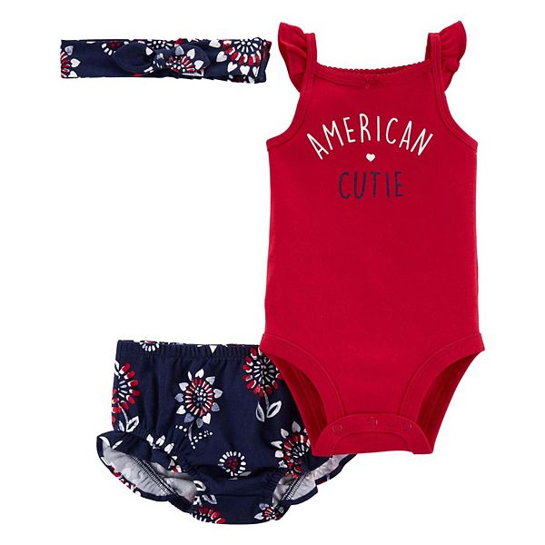 Baby Girl Carter S American Cutie Bodysuit Shorts Set