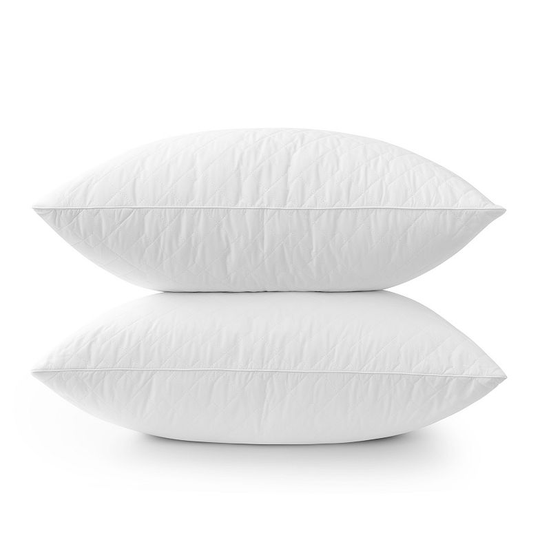 Beautyrest 2-pack Cotton Quilted Memory Foam Cluster Pillow Set, White, JUM