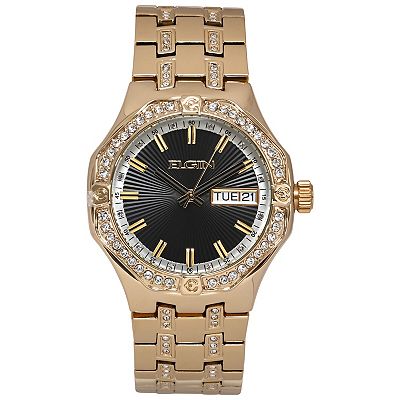Elgin Men s Crystal Watch Bracelet Set