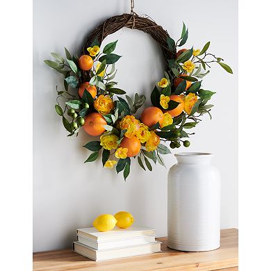 Sonoma Goods For Life Artificial Clementine Wreath Wall Decor