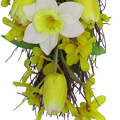 Sonoma Goods For Life Artificial Forsythia & Daffodil Teardrop Wall Decor